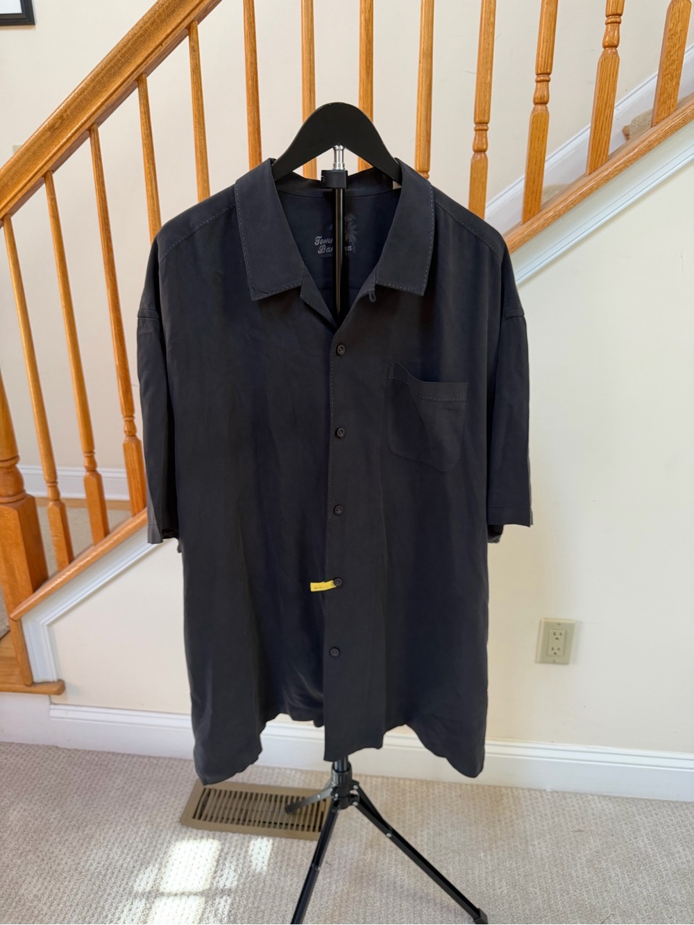 Tommy Bahama Black Short-Sleeve Camp Shirt